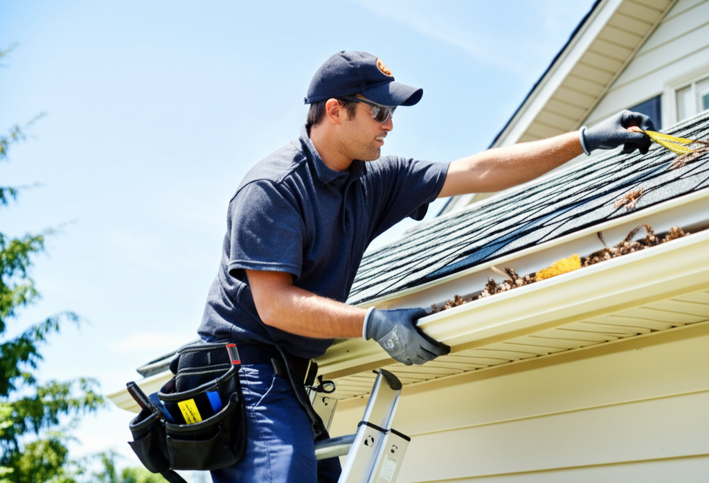 Professional gutter technician